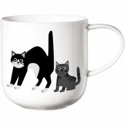 ASA Selection Henkelbecher Surprised Cats Weiß Glänzend