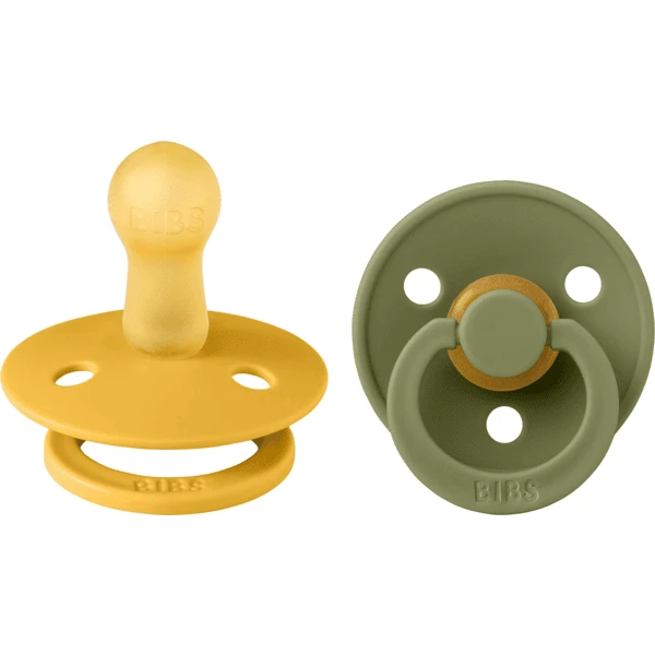 BIBS® Schnuller Colour Honey Bee/Olive 6-18 Monate, 2 Stk.