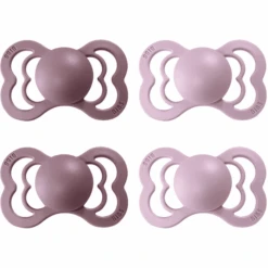 BIBS® Schnuller Supreme Dusky Lilac / Heather Latex 0-6 Monate, 4 Stk.