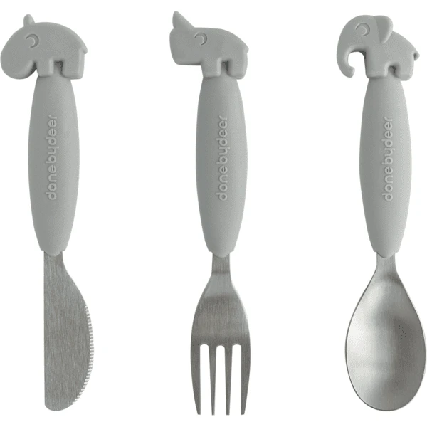 Done By Deer™ Kinderbesteckset Grau Ab Dem 6. Monat