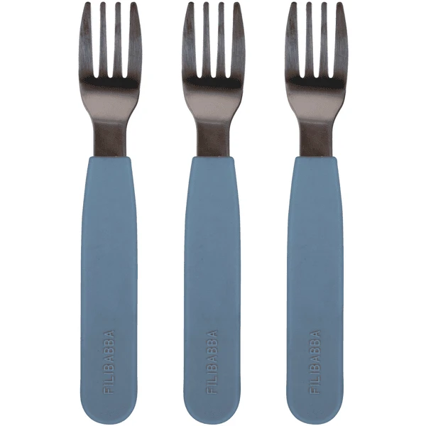 Filibabba Gabeln Aus Silikon Powder Blue, 3er-Pack