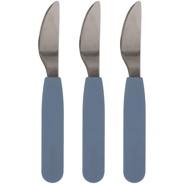 Filibabba Messer Aus Silikon 3er-Pack, Powder Blue