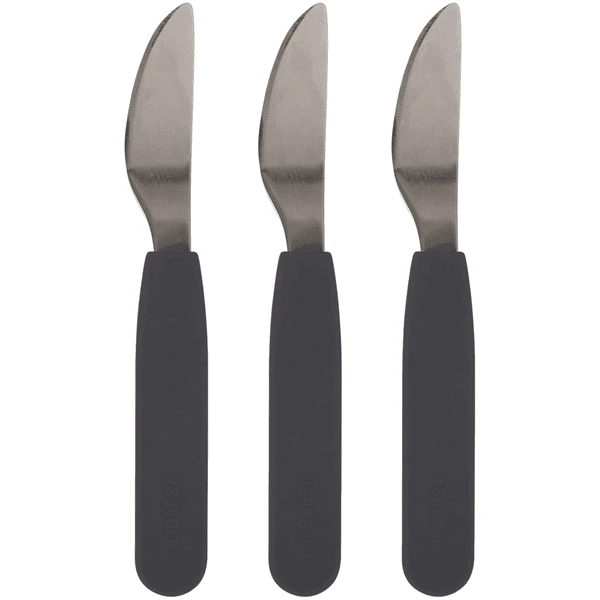 Filibabba Messer Aus Silikon 3er-Pack, Stone Grey
