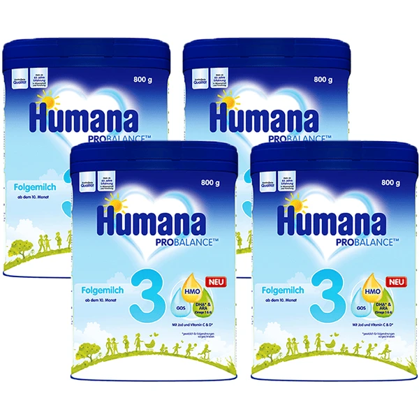 Humana Folgemilch 3 4x 800g