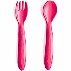 Löffel- Und Gabelset 2 Teilig BPA Frei Pink