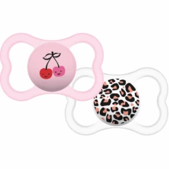 MAM Schnuller Supreme Silikon 6-16 Kirsche/ Leopard