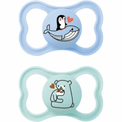 MAM Schnuller Supreme Silikon, 6-16 Monate, 2 Stk., Wal/Bär