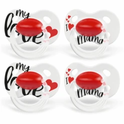 Medela Baby Schnuller Original Ab Dem 18. Monat DUO Signature 4 Stück In Weiß, Rot
