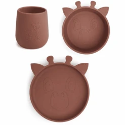 Nuuroo Geschirrset Judi Giraffe 3er, Mahogany