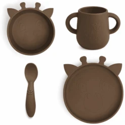 Nuuroo Geschirrset Lykke Giraffe 4-teilig, Acorn