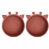 Nuuroo Schüssel Silikon Alex Giraffe 2 Stück, Mahogany