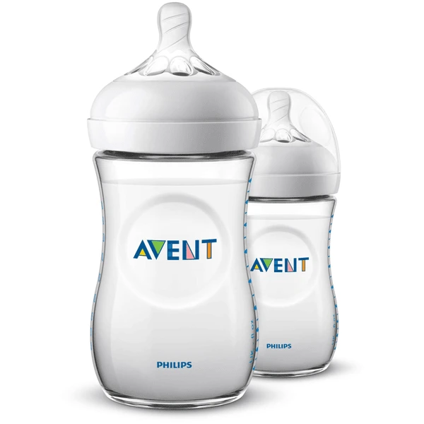Philips Avent Natural Flasche SCF033/27, 260ml, 2 Stück, Transparent
