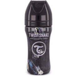 TWISTSHAKE Babyflasche Anti-Kolik Aus Edelstahl 330 Ml In Marmor Schwarz
