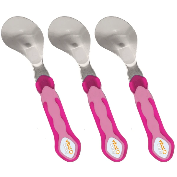 Vital Baby Kinderlöffel 3-teilig, Ab Dem 9. Monat In Pink